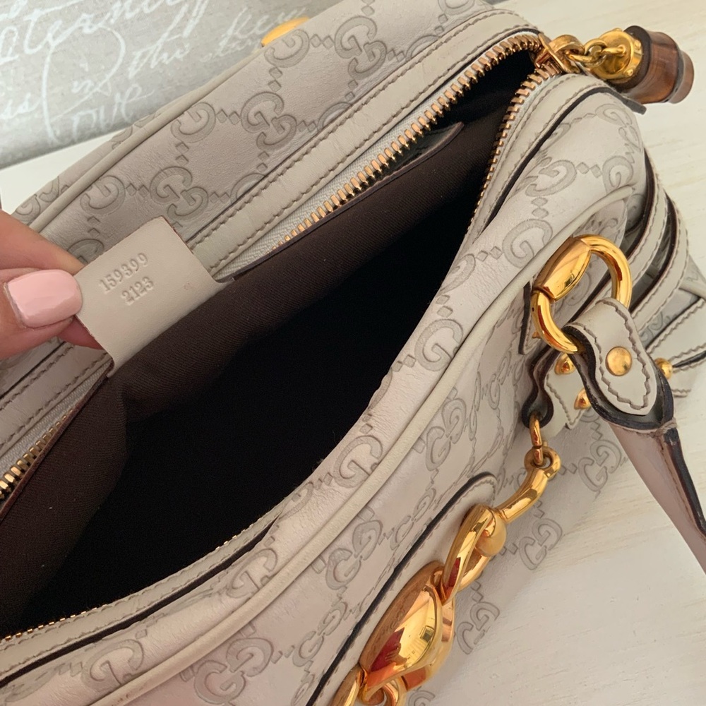 Gucci monogram horsebit  wave medium shoulder bag - Picture 11 of 16